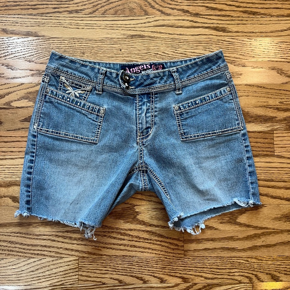 y2k angel jeans low rise jean cutoffs - Picture 2 of 8